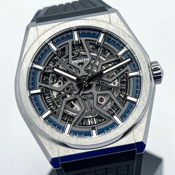(SOLD!!) 41mm • Zenith Defy Classic Skeleton Titanium on Black Rubber